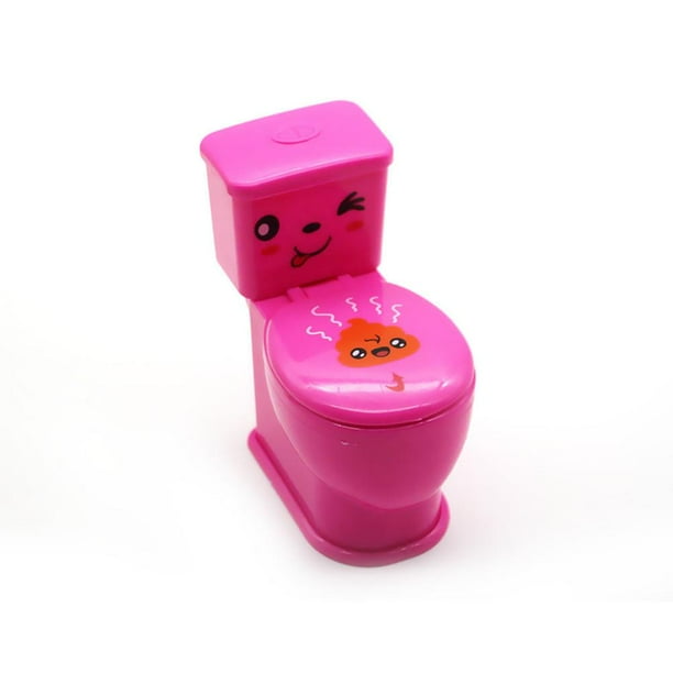 Taburete de juguete de broma portátil, asiento de inodoro, juguete engañoso encantador, juguetes de pulverización de agua resistentes al desgaste, juguete de broma ligero, rojo para niños Scienceny FN007550-02