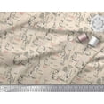 thumbnail image 3 of Soimoi White Cotton Duck Fabric Abstract & Rabbit Animal Print Fabric by Yard 56 Inch Wide, 3 of 3