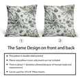 thumbnail image 6 of Green White Flowers Pillow Covers 18x18 Inch 2 Packs Morden Dark Green Floral Throw Pillows Green Holiday/Winter Decorative Cushion Cover for Patio Furniture Sofa Bedroom Indoor/Outdoor Party, 6 of 7