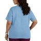 thumbnail image 4 of Tamaño Más Manga Corta Tops para las Mujeres V Cuello Bolsillo Suéter Blusa Casual Camisa Uniforme, 4 of 6
