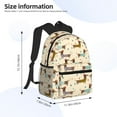 thumbnail image 4 of Picia Dachshund Dog Large Capacity Backpack Classic Style Backpack Casual Backpack Water-Resistant School Work Travel Outdoor Backpack, 4 of 8