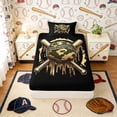 thumbnail image 4 of Erosebridal Drip Camo Baseball Bats Twin Sheet Sets, Sport Bedding for Men and Boys, 3 Pieces, 1 Flat Sheet, 1 Fitted Sheet and 1 Pillowcase, 4 of 6