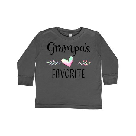 

Inktastic Grampas Favorite- Heart Grandchild Gift Toddler Boy or Toddler Girl Long Sleeve T-Shirt