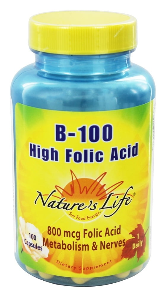 Nature's Life High Folic Acid, 100 mg, 100 caps Walmart Canada