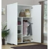 Systembuild Evolution 48" Storage Wardrobe Cabinet, White 7361401PCOM