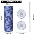 thumbnail image 3 of Pioneer Flower Floral Print Pattern 20oz Skinny Tumbler with Straw & Lid, Double Wall Vacuum Insulated Cup, Leak-Proof, Cup Holder Friendly, Hot 6H Cold 12H, 3 of 6