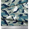 thumbnail image 3 of Soimoi Modal Satin Fabric Two Tone With White Camouflage Print Fabric by Yard 42 Inch Wide, 3 of 3