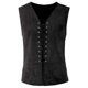 thumbnail image 3 of Medieval Renaissance Vest Pirate Cosplay Costume Gothic Steampunk Viking Sleeveless Lace-up Vest Waistcoat for Adult Men Women, 3 of 5