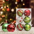 thumbnail image 6 of Christmas Ornaments 6Pcs 2.36" Christmas Colorful Ball Decor with Strings, Shatterproof Christmas Bulbs, Hanging Decorations for Xmas Tree, Holiday, Wedding, Party, 6 of 8