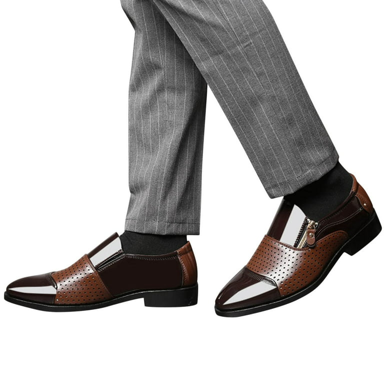 Men's Dress Shoes, Business Formal Shoe, Fashion Metal Pointed Toe