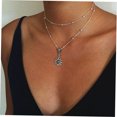 thumbnail image 4 of UPGRATOR 1Set Flower Pendant Necklace Retro Jewelry for Daily Use by Women, 4 of 8