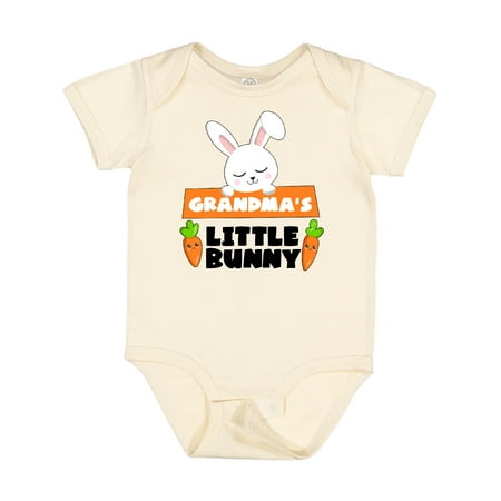 

Inktastic Grandma s Little Bunny Cute White Rabbit with Carrots Gift Baby Boy or Baby Girl Bodysuit