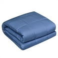thumbnail image 3 of Gymax 20 lbs Cooling Weighted Blanket Luxury Cooler Version Cotton 60'' x 80'' & Glass Beads Blue, 3 of 8