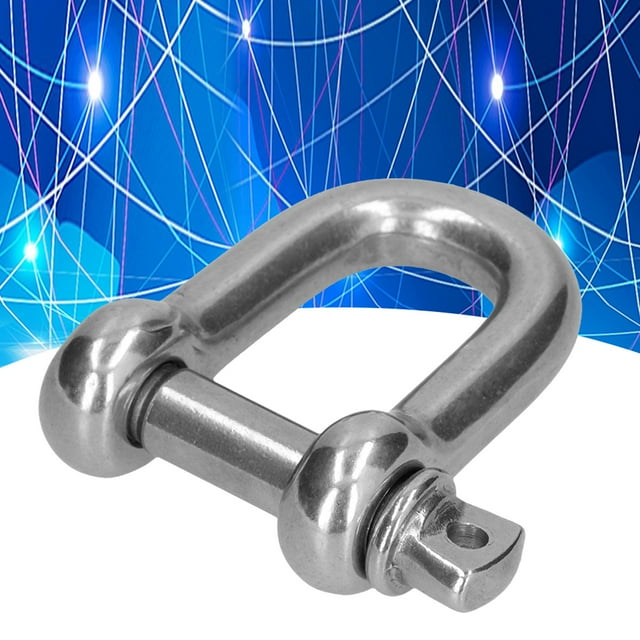 Wchiuoe D Ring Anchor Shackle 304 Stainless Steel Screw Pin Chain Connector Marine Land Lifting Tool,Chain Wire Rope Connector,Stainless Steel Anchor Shackle