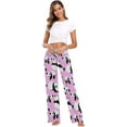 thumbnail image 6 of FREEAMG Women Pajama Pants Lounge Pants Long Stretch Comfy Sleepwear Pink Panda Cute, 6 of 7