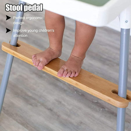 High Chair Footrest Non Slip, Wooden Footrest For Ikea High Chair
