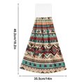 thumbnail image 6 of Yayeee Kitchen Hanging Hand Towels Set of 2 with Loop Bathroom Absorbent Tie Towel, Tribal Art, 6 of 7