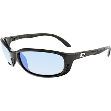 Polarized Brine BR22BMGLP Black Rectangle Sunglasses