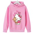 thumbnail image 2 of Sudadera con capucha de Hello Kitty Cat Kawaii para niños, ropa de otoño para bebés y niñas, sudadera para niños, chándales casuales para niños pequeños, 2 of 5