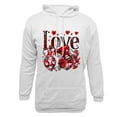 thumbnail image 4 of LEBONYARD Mens Tops Clearance under $5,Mens Hoodies Pullover,Men's Valentine's Day Printed Casual Hooded Long Sleeved Sweatshirt White L, 4 of 4
