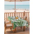 thumbnail image 2 of Outdoor Tablecloth with Umbrella Hole for Patio/Picnic/Party/Camping, Tropical Palm Leaves Waterproof Table Cloth Rectangle Table Cover Washable, Green Monstera Leaf Plants Summer Beige (60"x 102"), 2 of 8