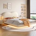 thumbnail image 2 of Yellow Glamorous Double Bed Velvet Kawaii Floating Modern Smart Twin Bed Frame Full Size Sleeping Litera Luxury Bedroom Set My Lux Decor Round, 2 of 7
