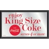 Trademark Global Coca Cola Vintage Mirror with Circle with Enjoy King Size Coke Design