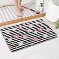 thumbnail image 4 of Pioneer Flower Floral Print Pattern Bathroom Rugs Mat, Non Slip Microfiber Bathroom Rug with Rubber Backing, Soft Mats for Bathroom Floor Tub Shower, 17"x27", 4 of 5