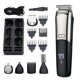 thumbnail image 1 of Kit de cortapelos 6 en 1, resistente al agua, recortadora de barba con pantalla LCD, peines guía y recargable por USB., 1 of 5