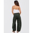 thumbnail image 2 of Lentta Women's Mid Rise Cord Barrel Jeans Casual Baggy Wide Leg Corduroy Cropped Pants with Pockets, 2 of 8