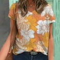 thumbnail image 1 of DEELLEEO Womens Summer Print Blouse Tees Short Sleeve T-Shirts Tops, 1 of 6