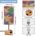 thumbnail image 2 of Touch-Control 3-Color Desk Lamp with Plug – Energy-Saving LED + 3 Simultaneous Charging Ports Multicolor Maple Leaves, 2 of 8