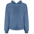 thumbnail image 3 of Plain Hoodies for Women 2025 Fall Winter Long Sleeve Basic Hooded Sweatshirt with Pockets Pullover Tops, 3 of 6