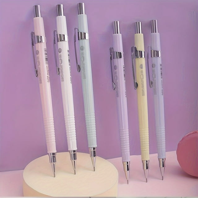 6pcs 0.5mm Mechanical Pencil Set, Pastel Art Mechanical Pencils For Drawing & Sketching, Cute Pencils Mechanical For Women