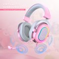 thumbnail image 2 of Auriculares para juegos FIFINE AmpliGame H6 USB con cable y micrófono, color rosa, 2 of 9