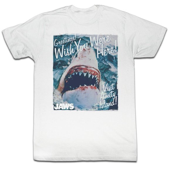Jaws Movies Greetings Adult Short Sleeve T Shirt