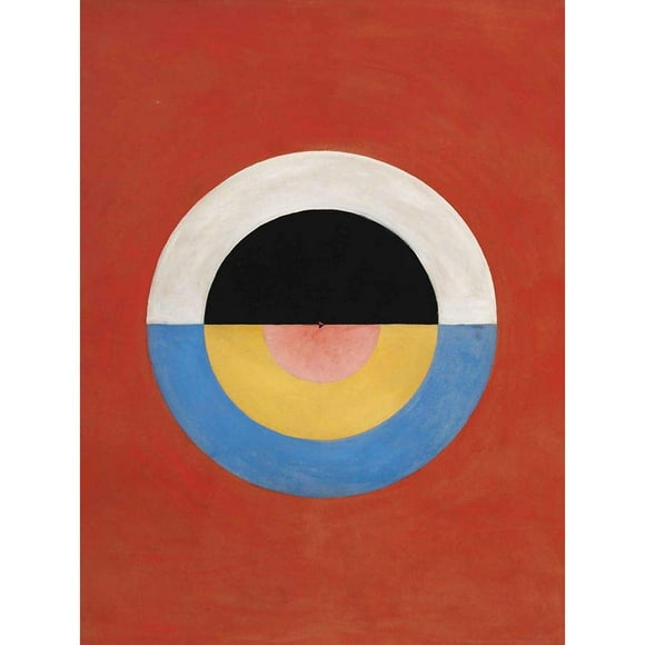 Wee Blue Coo Affiche d'Art Mural Non Encadrée Peinture Cercles Abstraits Décoration Maison Premium
