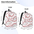 thumbnail image 4 of Rocae Baseballs for Durable Canvas Backpack Leisure Large Bag Travel Rucksack Multi-function Backpack Small, 4 of 8