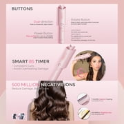 TYMO CurlPro Auto Curling Iron, T-Gloss Ceramic, 500M Negative Ions, One-Click Rotation, Anti-Tangle, 1 Barrel