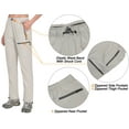 thumbnail image 4 of Little Donkey Andy Women's Lightweight Quick Dry Cargo Hiking Pants UPF 50+ Stretch Travel Casual Trousers Light Gray XS, 4 of 6