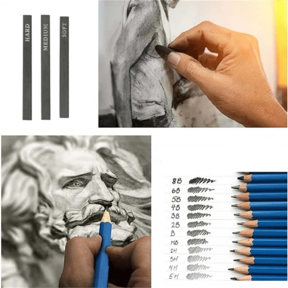 ZOUYUE 51-Piece Drawing Art Pencils, 51PCS Drawing & Art Supplies Kit for Kids, Complete Artist Kit, Include Graphite Pencils, Metallic Color Pencils, Water-soluble Pencils for Kids Adult Teens Artist
