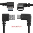 thumbnail image 2 of USB A To USB3.1 Type C Left/Right Angle 90 Degree Male To Male Adapters, 2 of 10