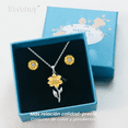 thumbnail image 3 of Collar Y Aretes Girasol Dije Regalo Caja Oro 18k Mujer Joyas Xtellar dorado, 3 of 3
