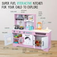 thumbnail image 2 of Lil' Jumbl Kids Kitchen Set, Wooden Pretend Play Kitchen with Sounds, Accessories and Running Water, 2 of 6