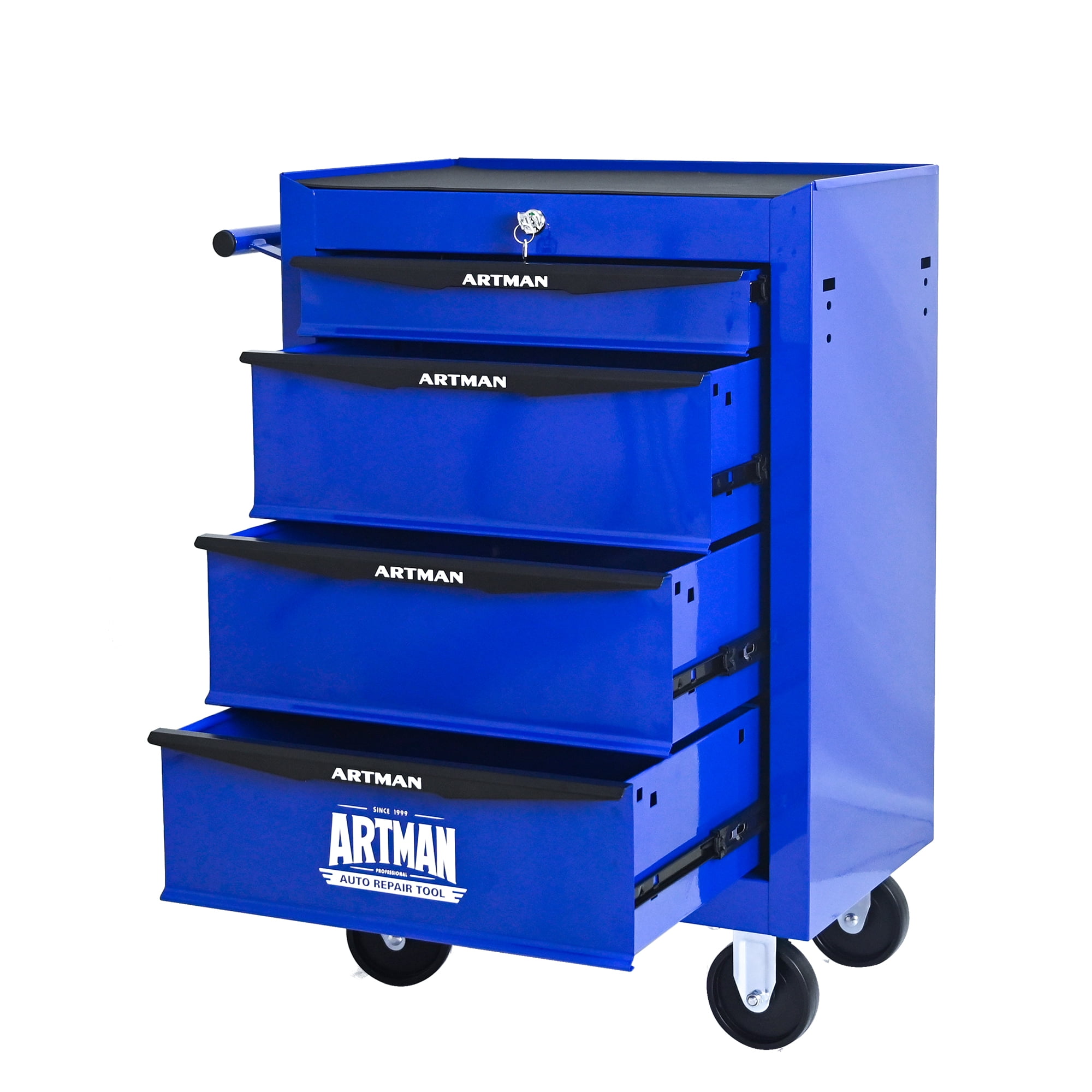 ARTMAN 20" 4-Drawer Rolling Tool Chest , with Drawers & Lock, Tool Storage Cabinet with Lockable Wheels for Garage Workshop Warehouse