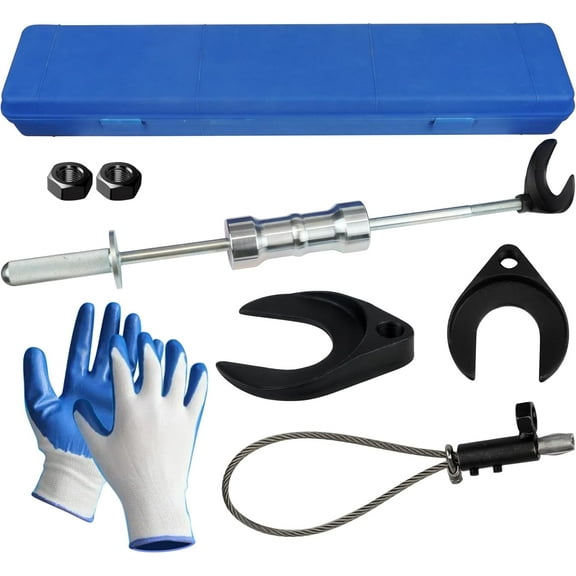 YIUIY Inner CV Joint Puller Kit Front Wheel Drive Axle Half Shaft Removal Tool Kit with 10 Pounds Heavy Duty Slide Hammer, 63mm 48mm CV Joint Fork Adapter Attachments