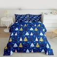 thumbnail image 2 of Feelyou Blue Xmas Tree Bedding Comforter Set, Merry Christmas Twin Comforter Sets, Princess Fairy Tale Reversible Bedding Set, Microfiber Bedroom Decor, 2 Pieces, 2 of 8