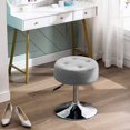 thumbnail image 4 of Duhome Velvet Vanity Makeup Chair Stool Height Adjustable Swivel Round Ottoman for Closet Bedroom Gray 1 PCS, 4 of 8