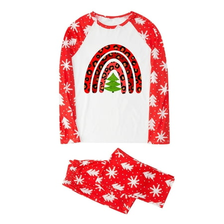 

B91xZ Christmas Pajamas For Family Family Matching Pajamas Christmas Sleepwear Long Sleeve Sleep Shirt with Plaid Pants Soft Loungewear Pjs Set S-XXL Rea 3XL