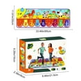 thumbnail image 3 of Kids Music Dance Carpet with Light & Sound, 33.46x11.81in Touch-Sensitive Piano Play Mat, 2 Modes 9 Notes Animal Sounds Jumping Game Toy for Toddlers, 3 of 6